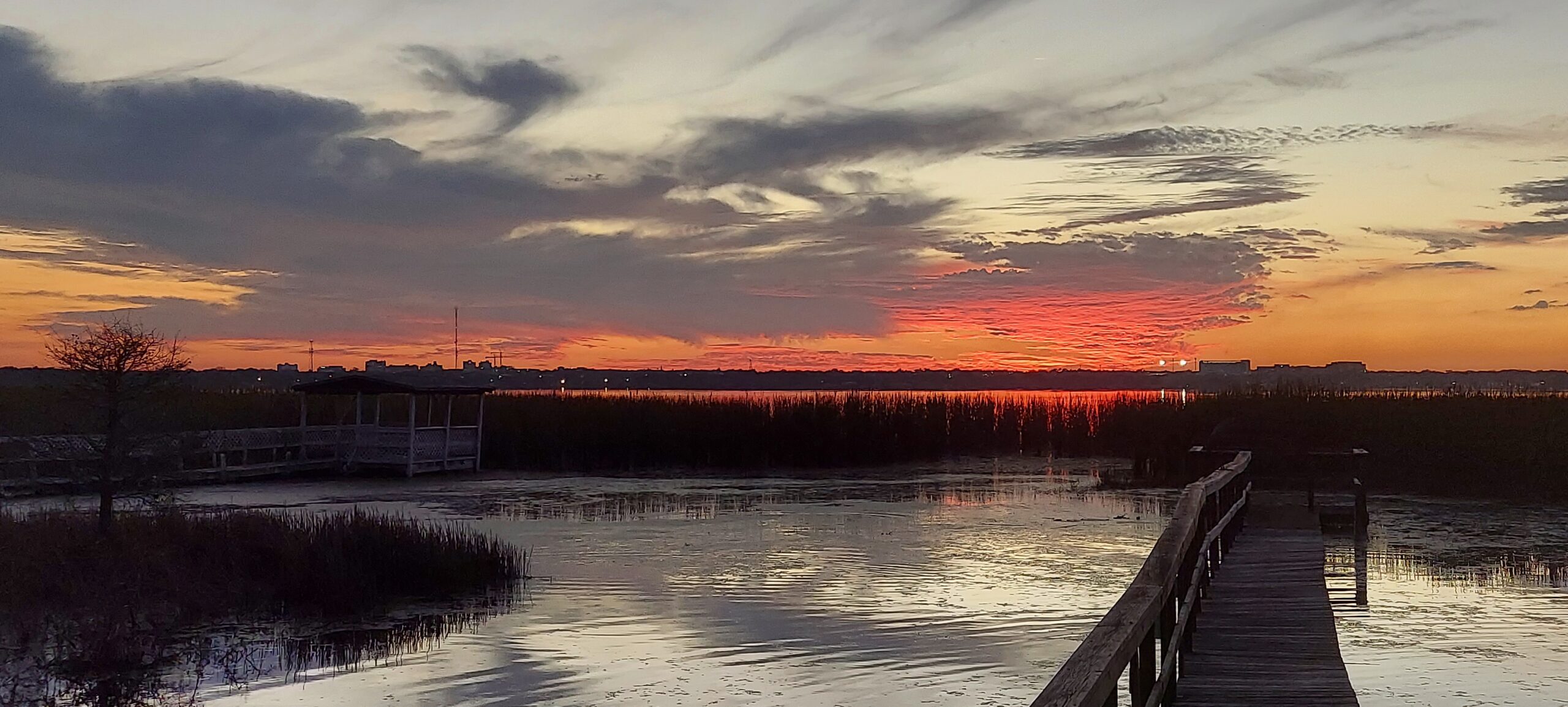 1545 East Lake Parker Dr., Dock and sunset view